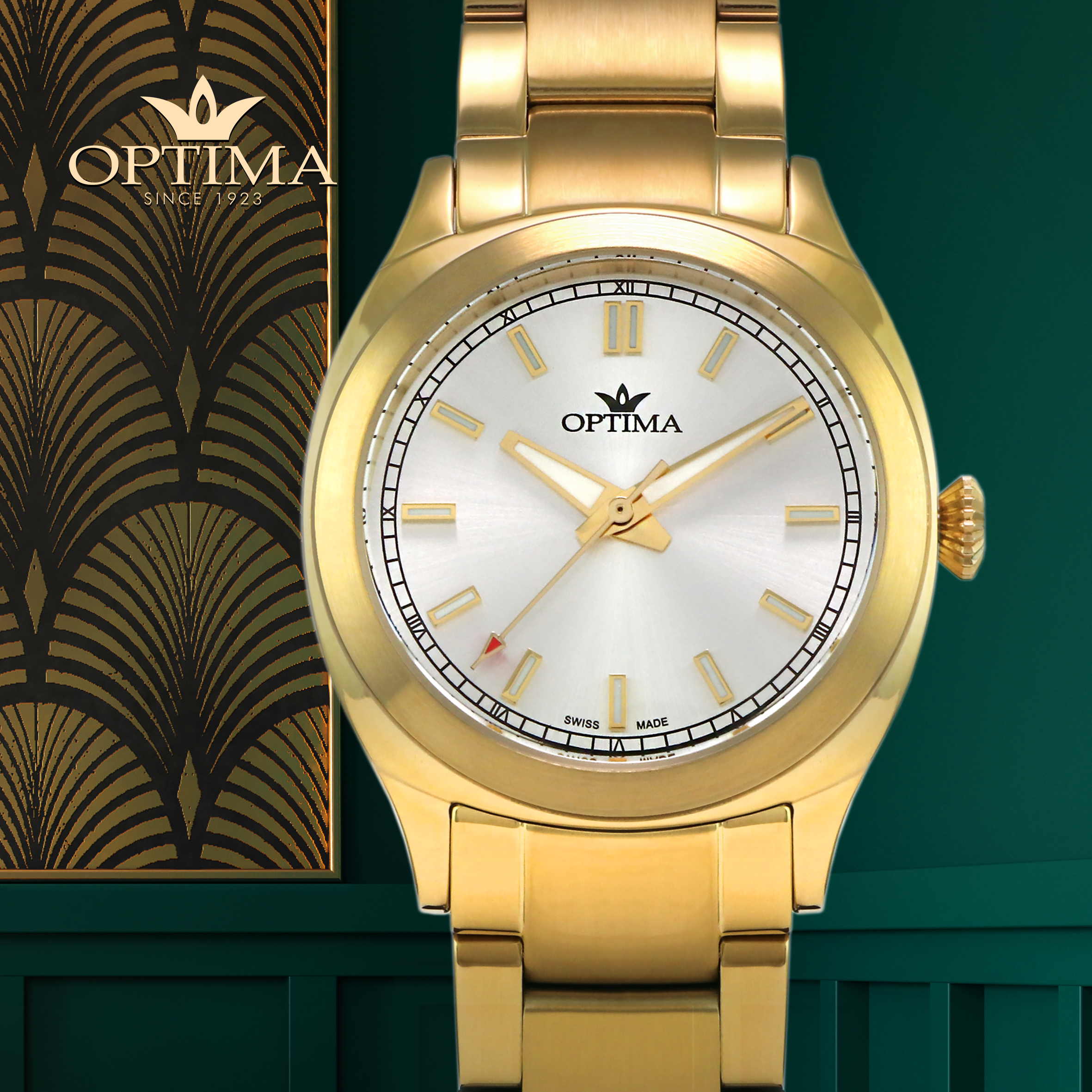 Luxury Interior. Modern art deco living room interior 3D illustration OPTIMA 449 B3